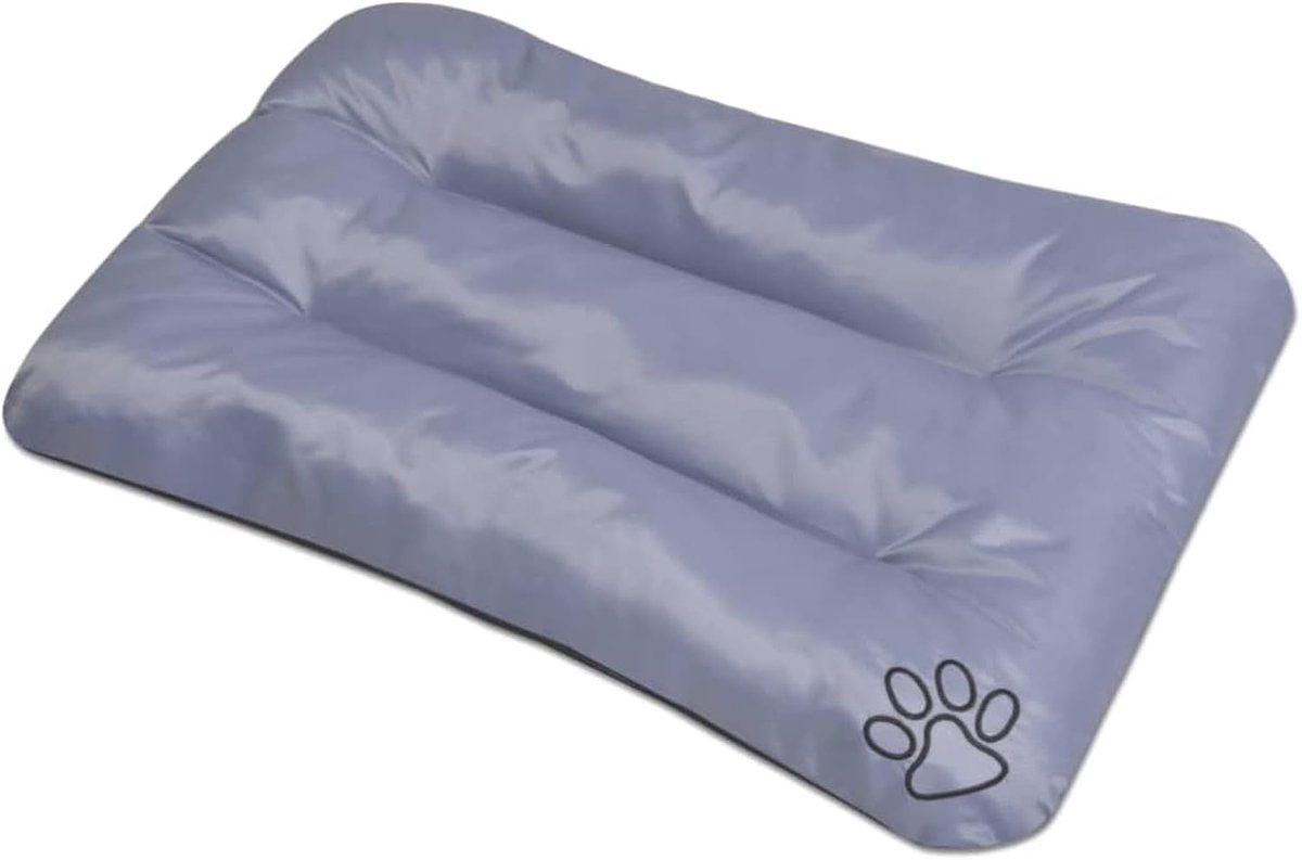 Matras, hondenkussen, stof, hondenmatras, hondenkussen, hondenbed, 90 x 60 x 8 cm, grijs