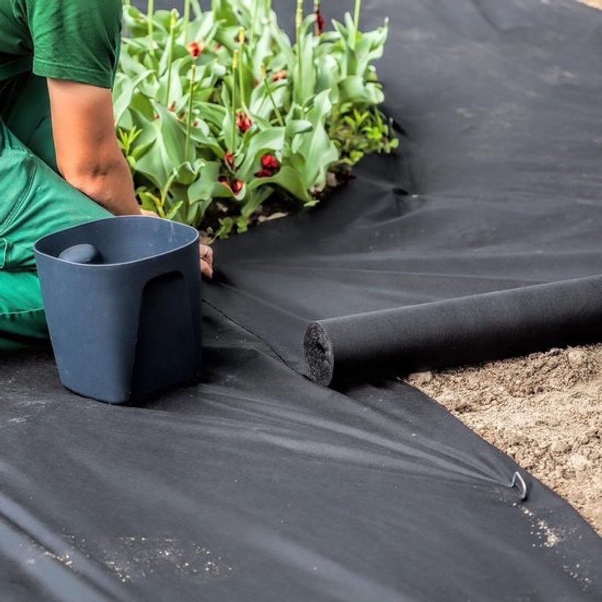 Onkruiddoek 2.1 m x 5 m - UV-stabiel 50 g/m² - Professionele onkruidbestrijding - Verhoog je tuinproductiviteit - ShopVlot