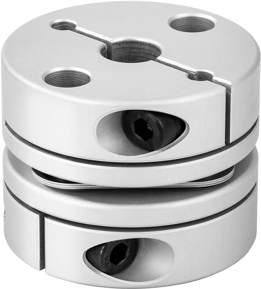 5mm tot 8mm Motoraskoppeling, D20 L21 Flexibele wieldiafragma Aandrijfkoppeling, Flexibele membraankoppeling, Motorasconnector voor schroef Trap Servomotor encoder