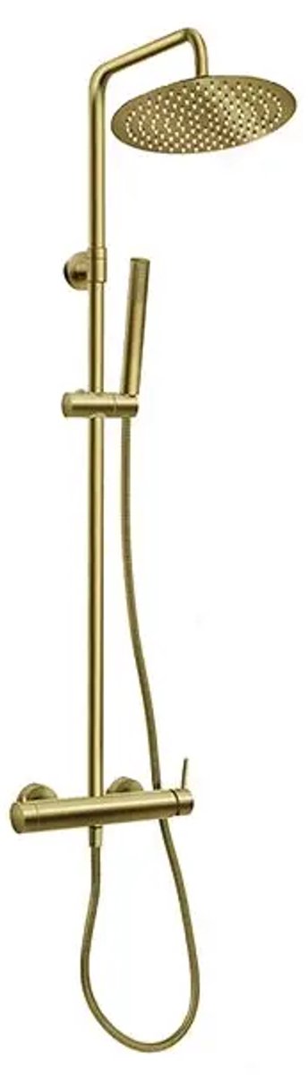 Novaservis Ferro Ciriculus - Doucheset met kraan, diameter 25 cm, geborsteld goud NP85-BCK7UBG