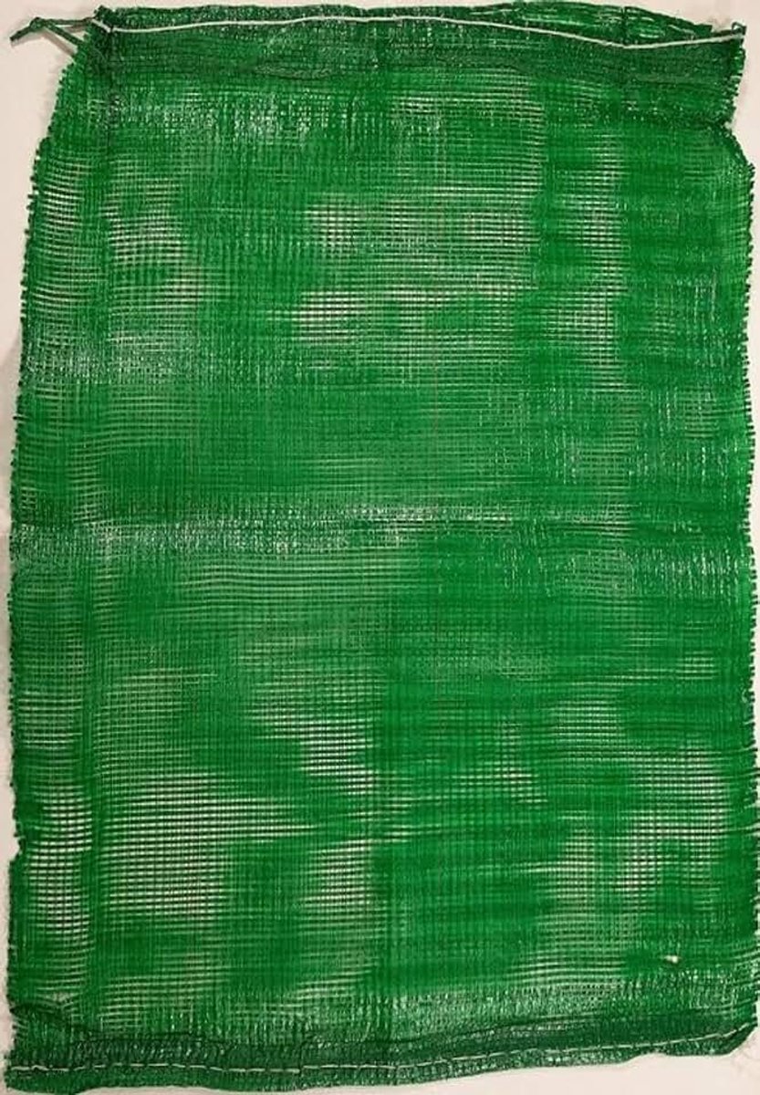 Mesh geweven log aanmaakhout groentezakken zakken 55 x 80 cm (25, groen)