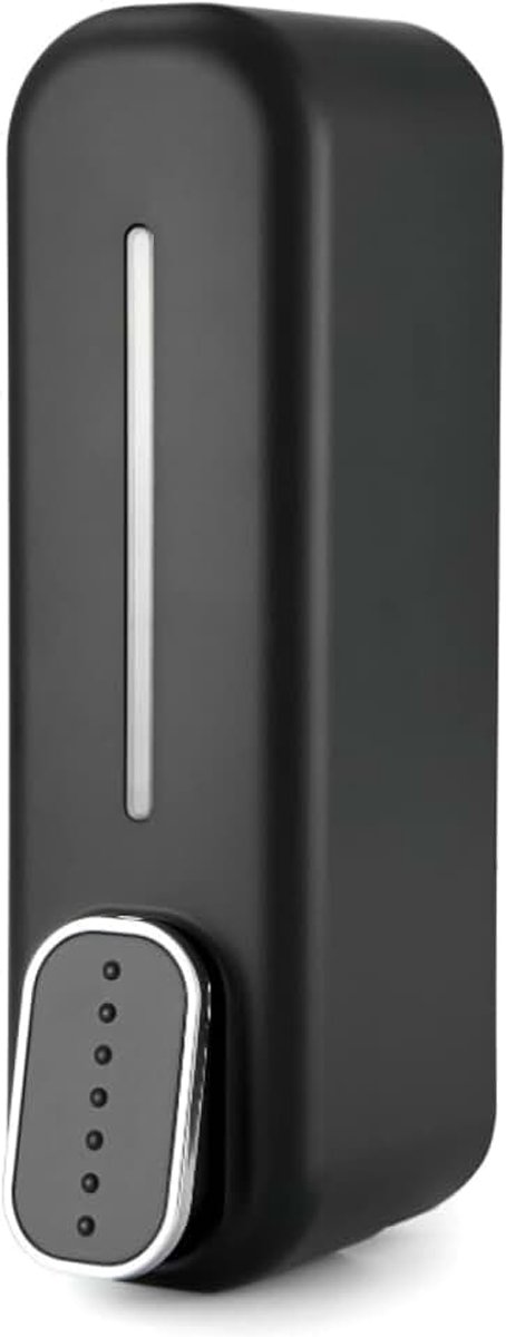 2 stuks 300 ml zeepdispenser, navulbaar, wandmontage, zonder boren, kunststof vloeibare zeepdispenser, handmatige shampoodispenser, douchedispenser voor thuis, hotel, zwart