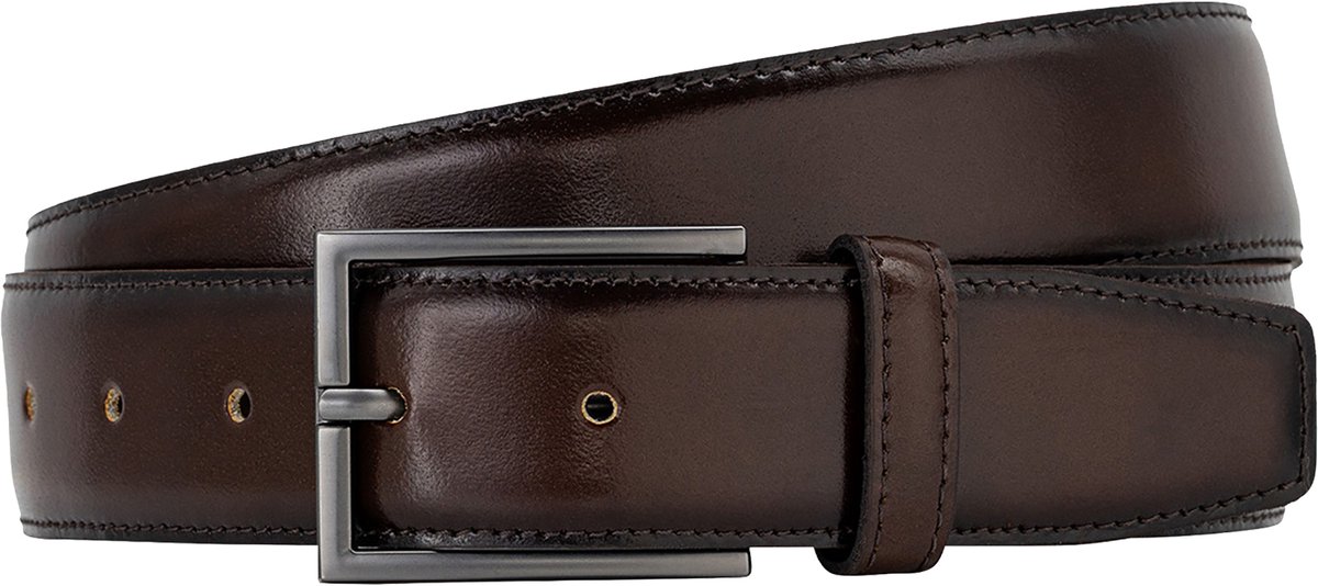 LINDENMANN leren heren riem - bruin