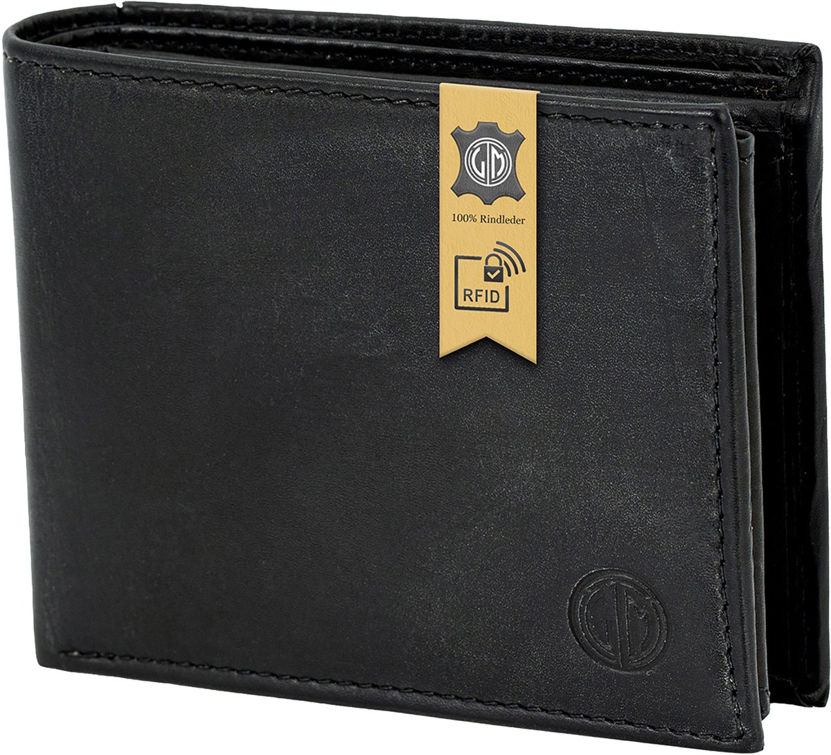 LINDENMANN heren portemonnee RFID - zwart