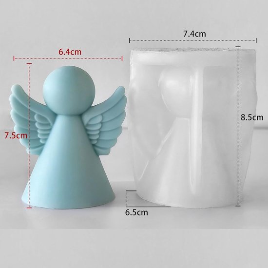 Siliconen engelvorm kaarsen siliconen vorm 3D engel gietvorm DIY 3D engel vorm zeep handgemaakte gietvorm voor kaarsen, zeep, Thanksgiving — afbeelding 5