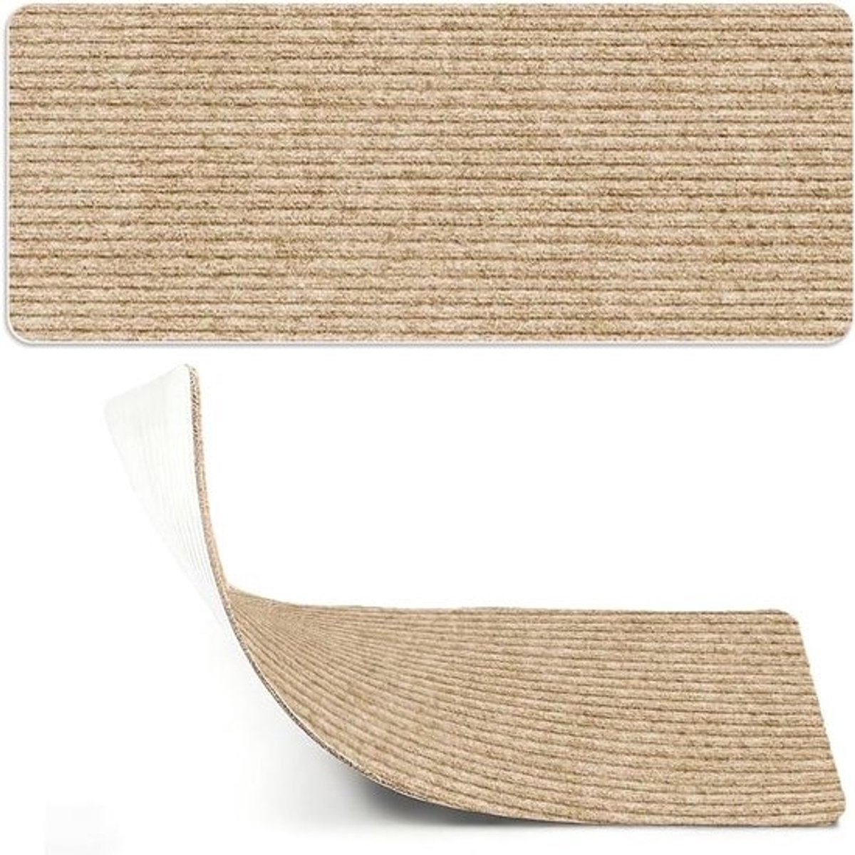 Zelfklevende Antislip Trapmatten Set van 15 - Herbruikbaar en Op Maat Te Knippen (Beige) voor Veiligheid en Comfort