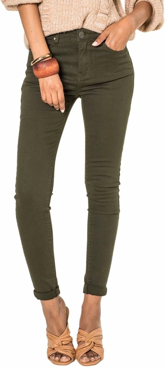 Jeansbroek skinny fit jeans hoge taille