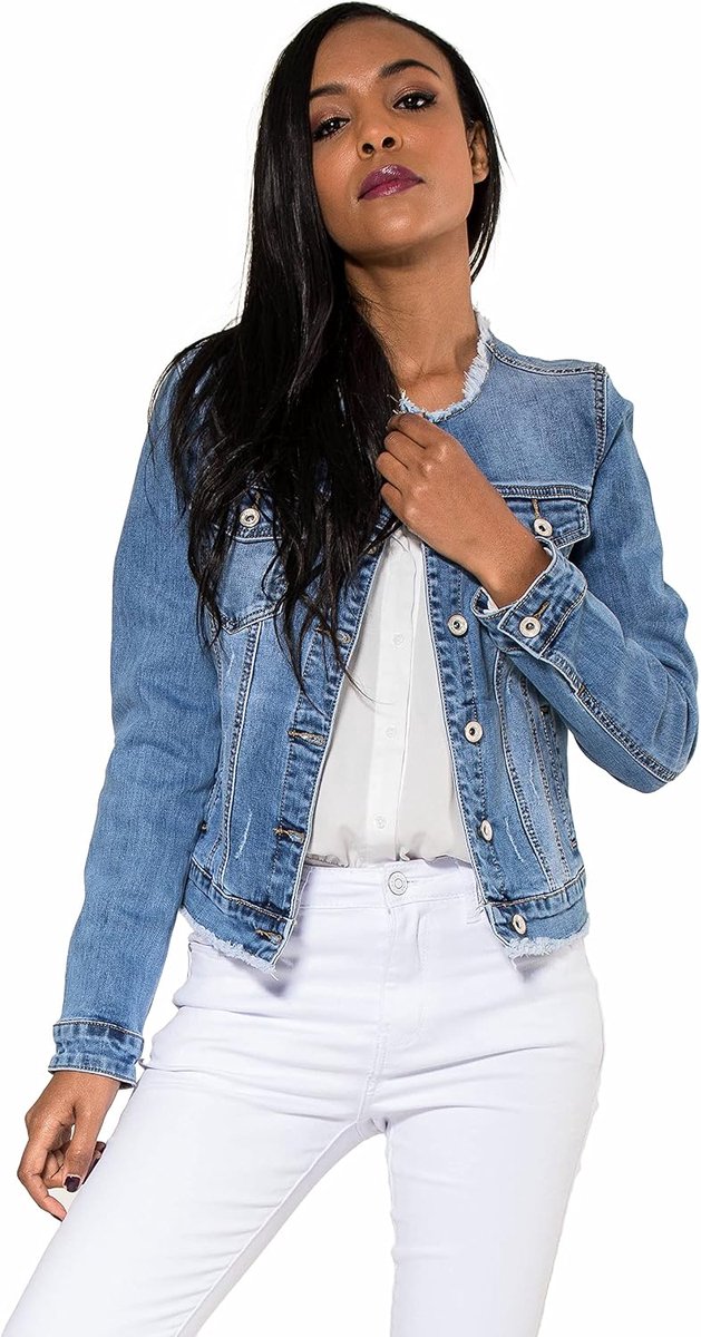 Carter S337 Jeansjack voor dames, denim-jas, overgangsjas