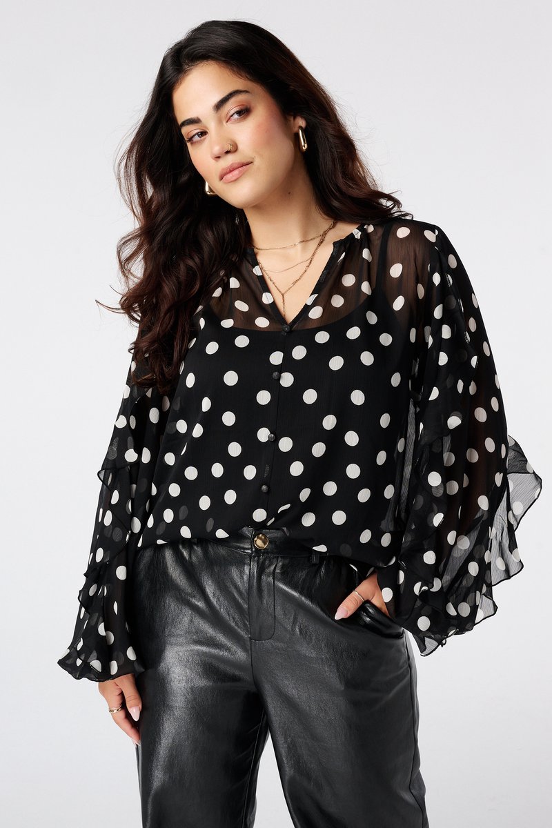 MS Mode Blouse Blouse met volants