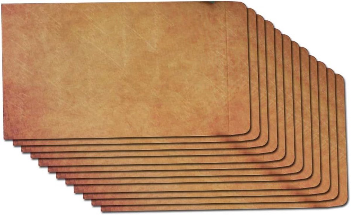 25pcs Vintage Enveloppen, Bruin Kraft, Retro Design, 12x20cm