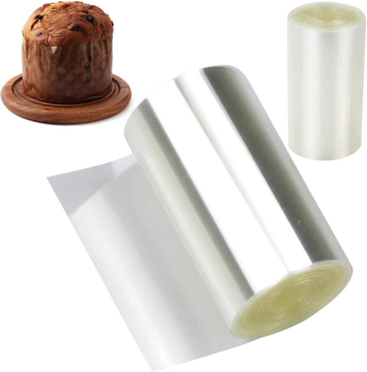 Taarthalsbanden, Transparante Acetaatrol 8/10 cm x 10 m voor Mousse en Cake Decoratie, Acetaatcakeblad voor Bakken en Chocolademousse, Doe-het-zelf