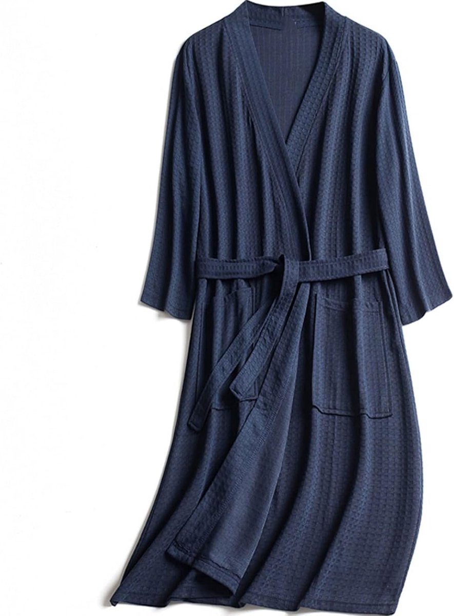 Gewaad Pure Kleur Mannelijke Satijnen Gewaad Kimono Badjas Mannelijke Dagelijkse Spa Thuis Kleding Jurk Nachtkleding Casual Mannelijke Nachtjapon Slaap Gewaad Homewear good