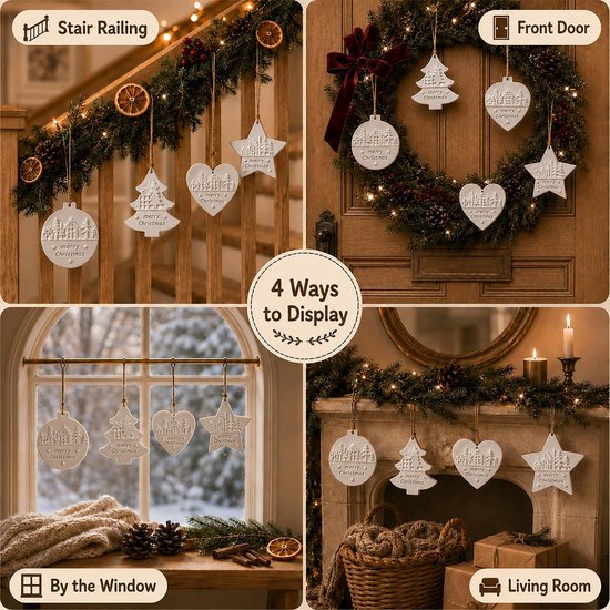 Vormen voor Kerstmis, gipsvorm, 4 motieven met koord — afbeelding 4