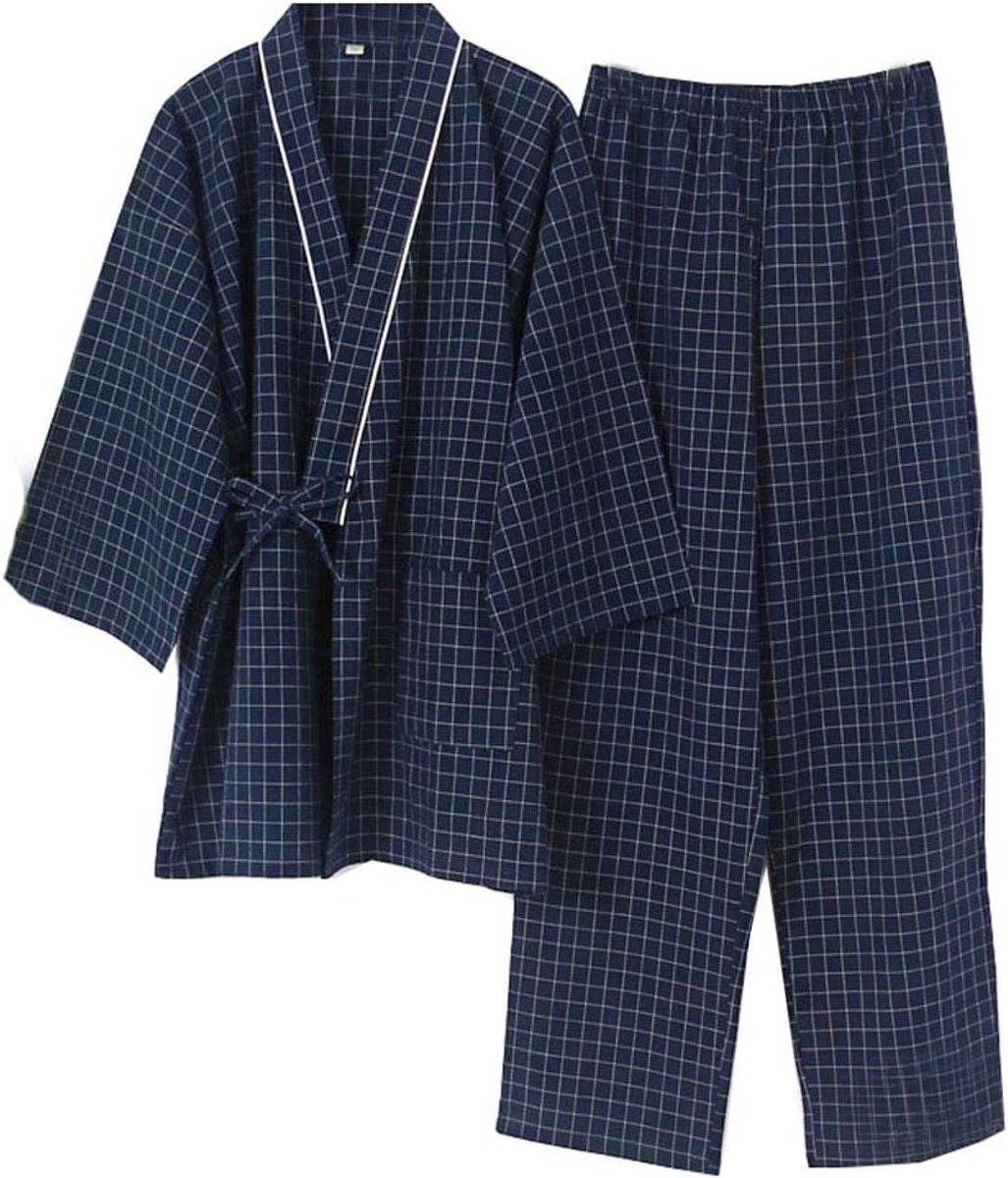 Japanse katoenen kimono, Hanfu oude pyjama pak plus size, Taoïstische kleding, Zen kleding