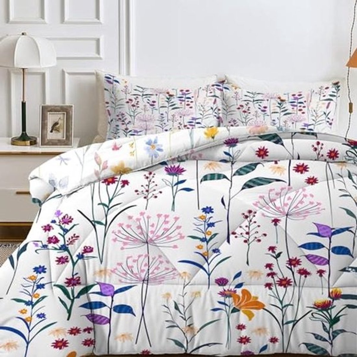Omkeerbaar Eenpersoonsdekbed 135x200 cm - Microfiber, Zacht en Warm voor Alle Seizoenen