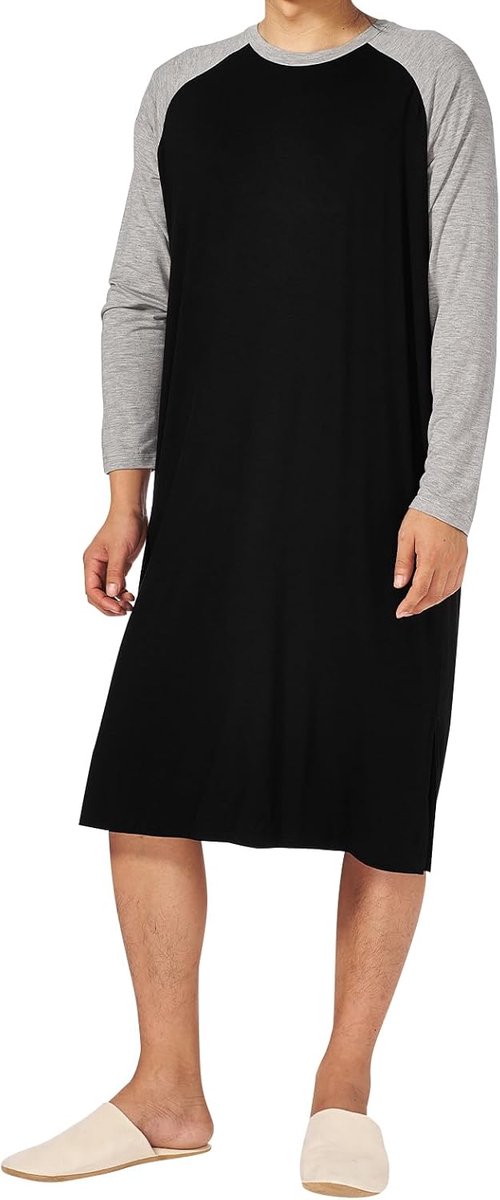 Nachtkleding voor heren, tops, pyjama, nachtjurk, knielengte, nachtkleding, casual wear
