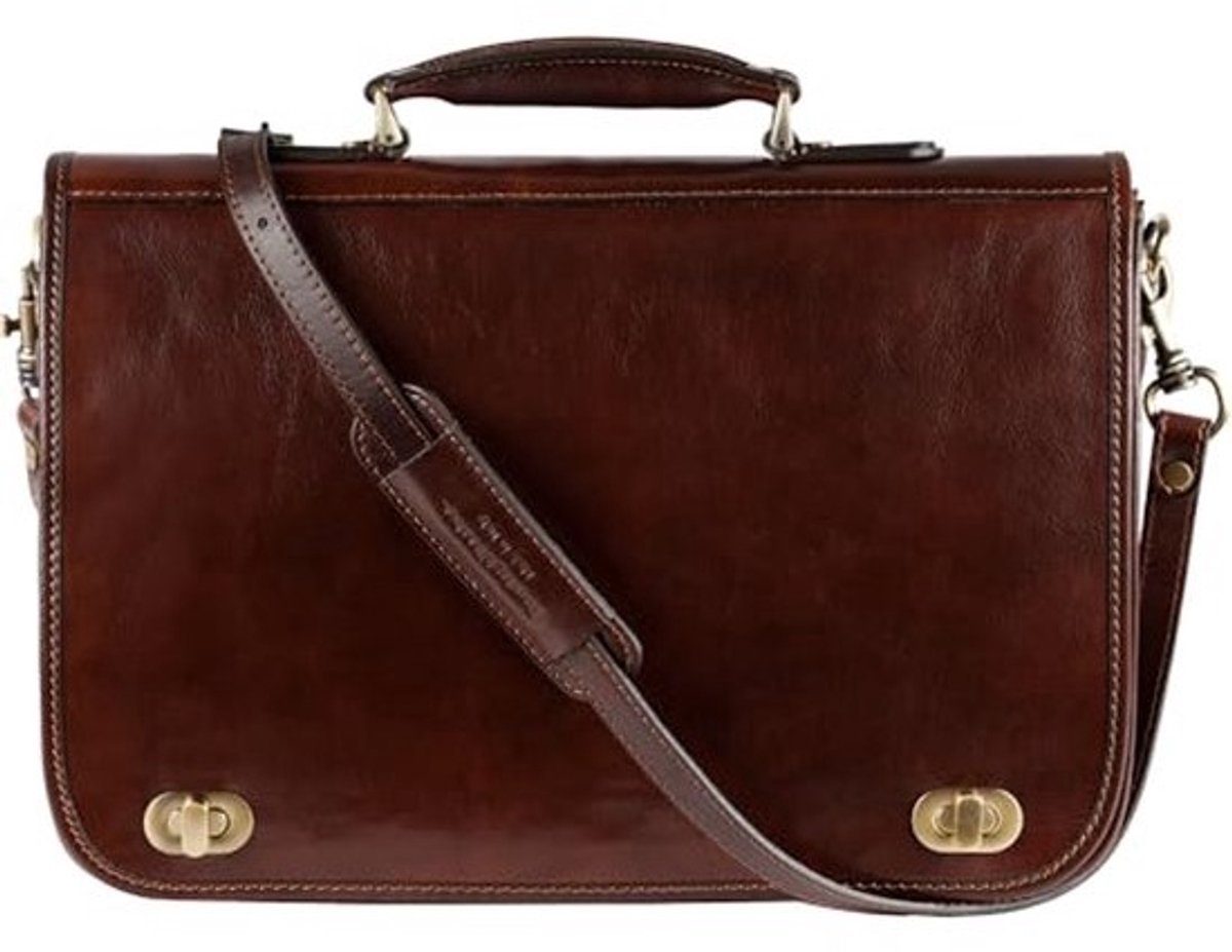 Leren Laptoptas voor Mannen en Vrouwen - Handgemaakt in Italië voor Laptops tot 17"