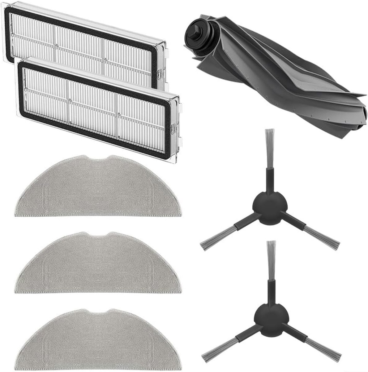 Accessoire Set Vervangend Onderdeel Voor Mova S10 Plus, Voor Mova S10, 1 Hoofdborstel, 2 Filter, 3 Mop Doek, 2 Zijborstels