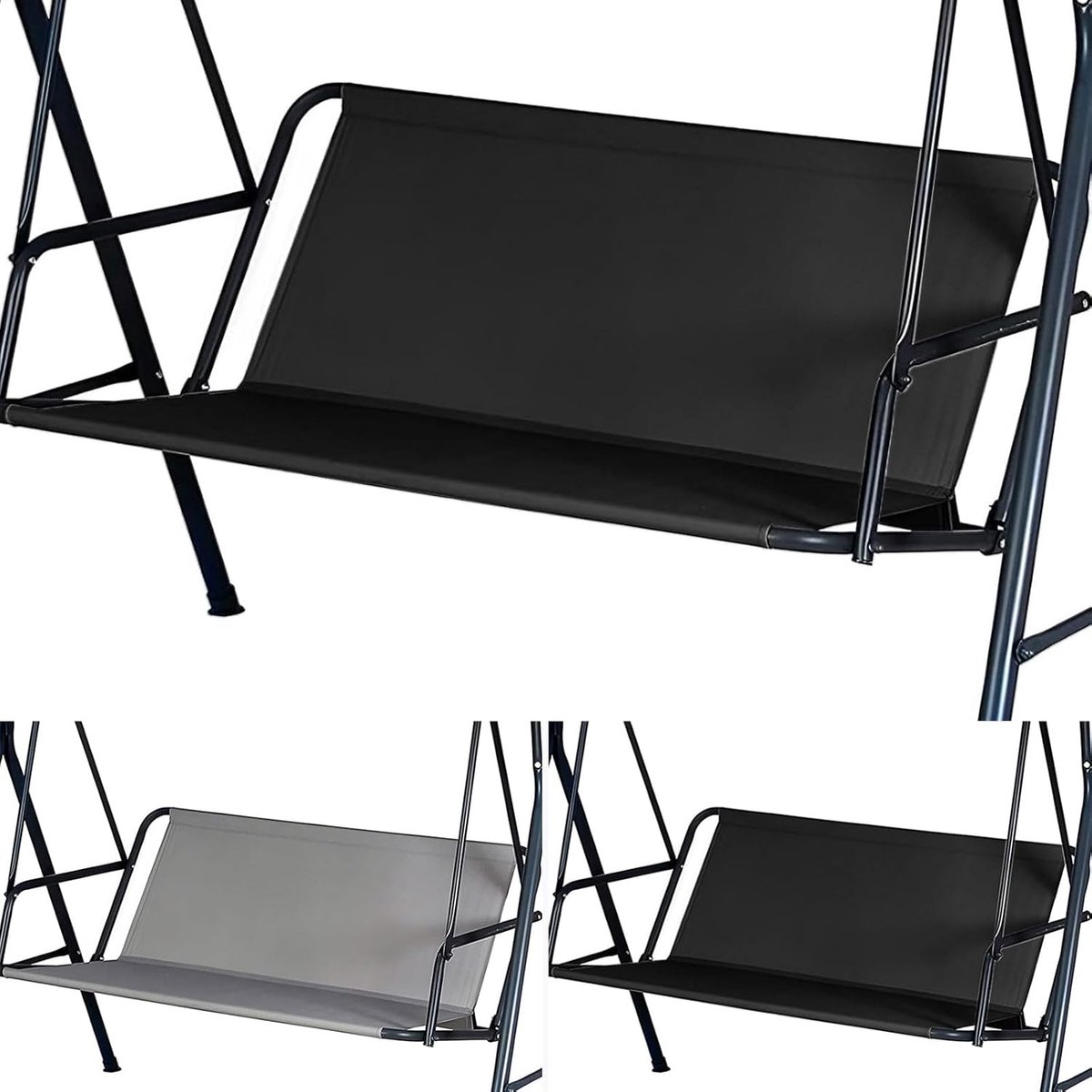 Zithoes voor schommelbank, tuinschommelhoes, 900D Oxford, waterdicht, scheurvast, uv-bescherming, outdoor schommelkussen, vervanging voor 2 of 3-zits, weerbestendige beschermhoes, 115 x 48 x