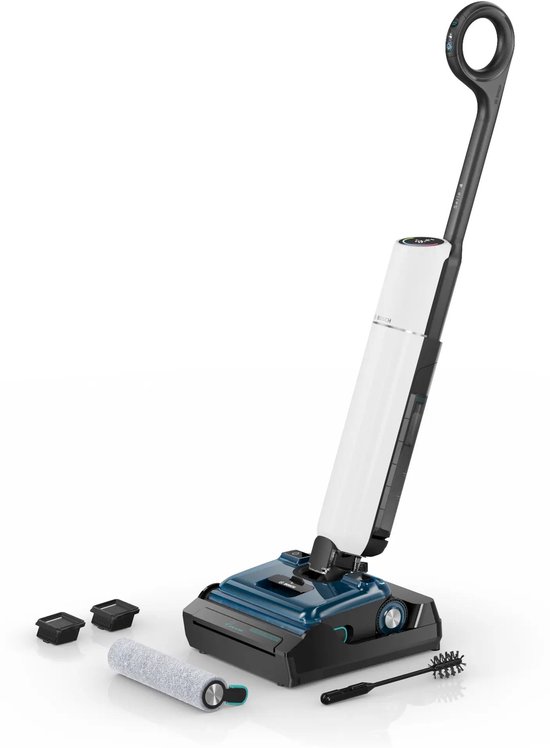 Bosch Serie 4 BHF41WM steelstofzuiger & elektrische bezem Verticale stofzuiger Batterij Droog en nat Zakloos Zwart, Blauw, Wit 4 Ah