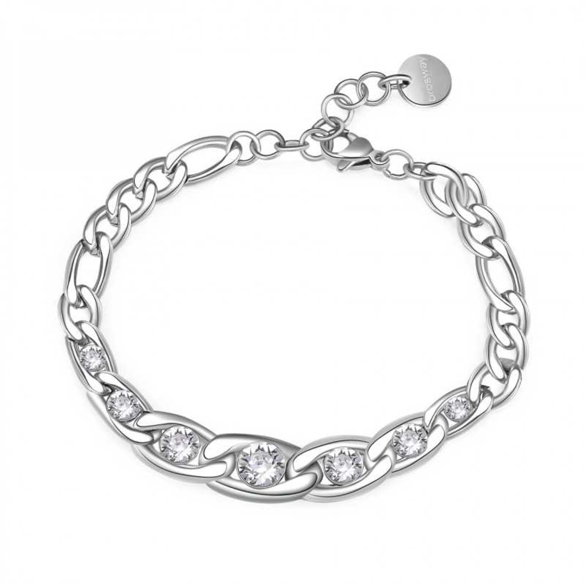 BROSWAY SYMPHONIA BYM103 STAINLESS STEEL ARMBAND MET KRISTALLEN 1 STUK