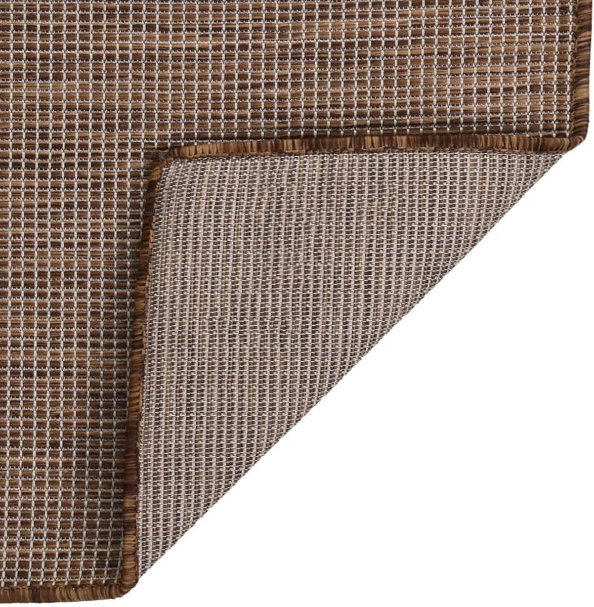 Outdoor tapijt, balkontapijt, tuintapijt, terrastapijt, buitentapijt, plat weefsel, 200x280 cm, bruin