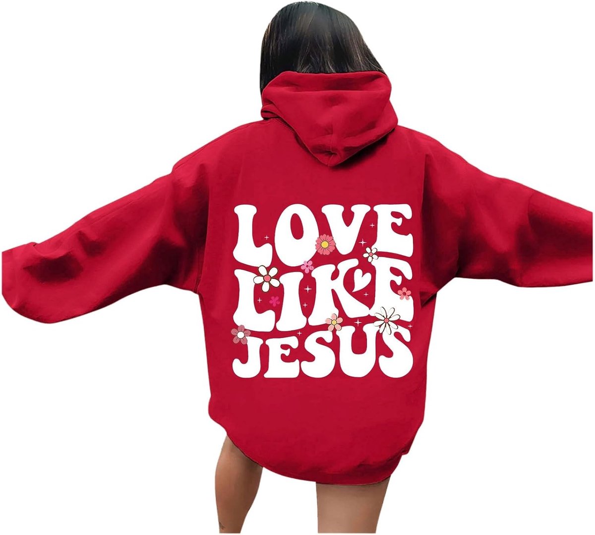 Damestrui met capuchon, oversized, katoen, gevoerd, fleece, sweatshirt, herfst, wollig, pullover, warm, fleece, trekkoord, zakken, modieus, casual, zacht, A90
