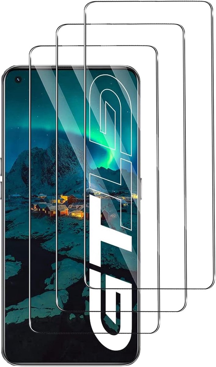 [3 stuks] beschermfolie voor pantserglas voor Realme GT 5G, 9H pantserglasfolie, krasbestendige glasfolie, vrij van krassen, HD displaybeschermfolie voor Realme GT 5G