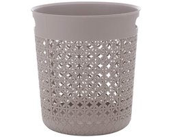 Prullenbak Afvalbak Startpagina Creative prullenbak Woonkamer Slaapkamer prullenbak puin opbergvak Hollow Trash Garbage Can Kitchen Garbage Bin Vuilnisbak (Color : Grijs, Grootte : 1Pc)
