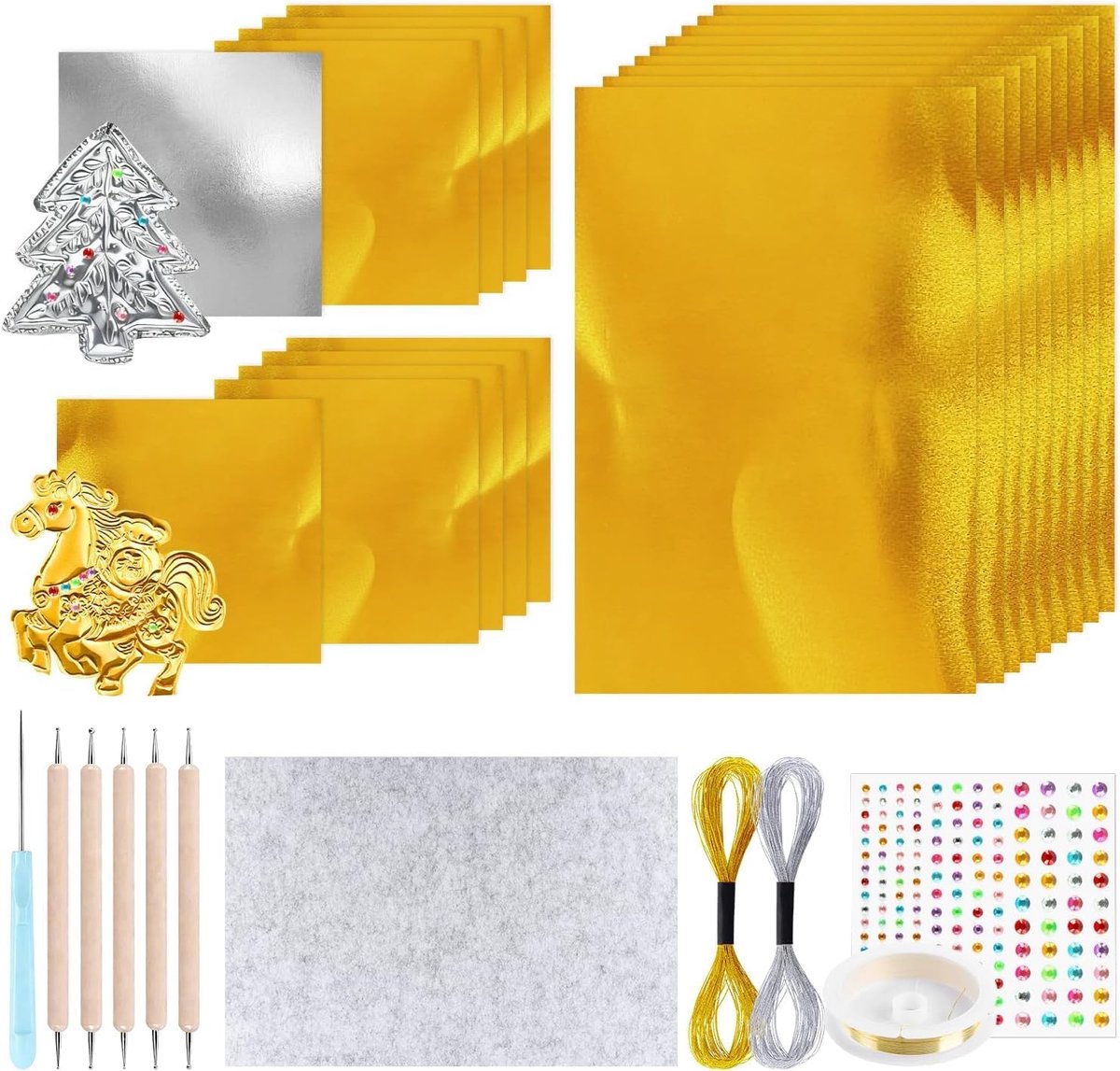 Transfer-reliëffolie decoratief goud set aluminiumfolie