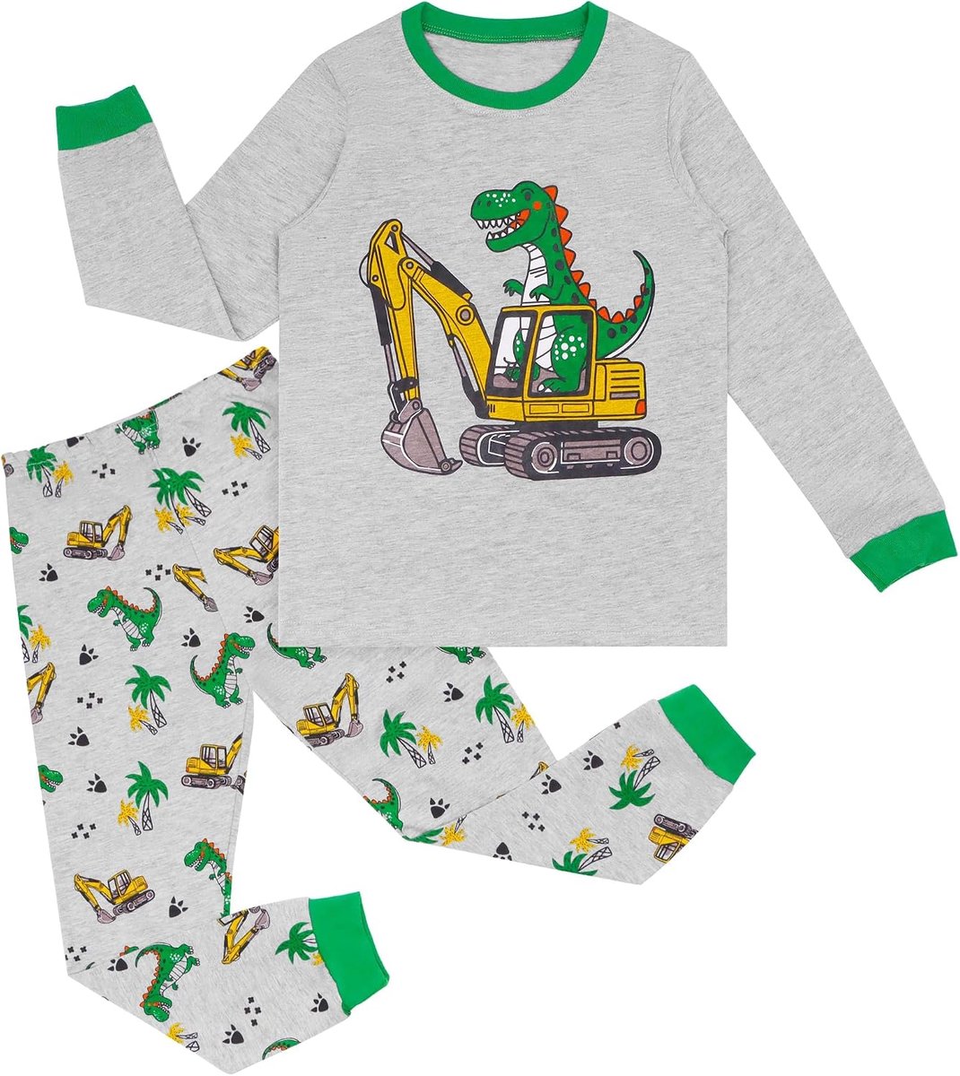 Jongens Meisjes Katoen Lange mouwen Eenhoorn Dinosaurus T-shirt en Broek Pyjama set Zacht 2-delig Nachtkleding Kinderhuisoutfit Vrijetijdskleding 2-8 jaar Maat 92-128