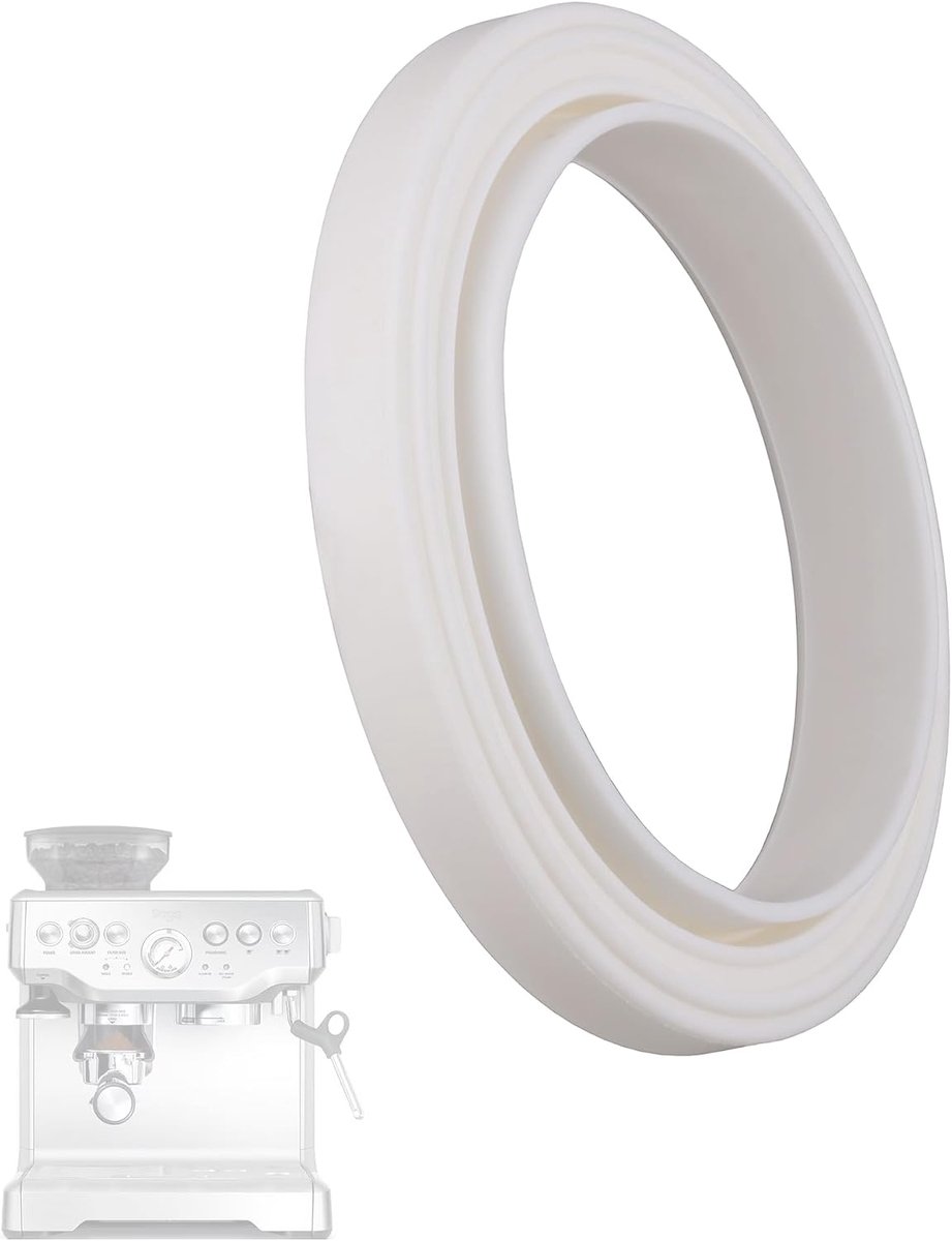 1x afdichting O-ring voor filterdrager koffiemachine compatibel met Sage Gastroback & Breville brouwgroep brouwhoofdafdichting (wit) ø 65 x 49 x 6,8mm (met lip 10mm)