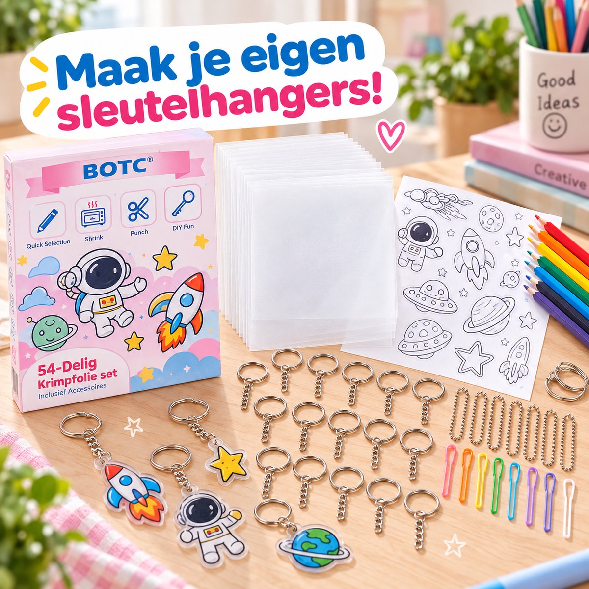 BOTC Krimpfolie set - Krimpie Dinkie Pakket - Knutselen Krimpie Dimpie - Sieraden en sleutelhangers maken — cadeau in Hobby - foto 8