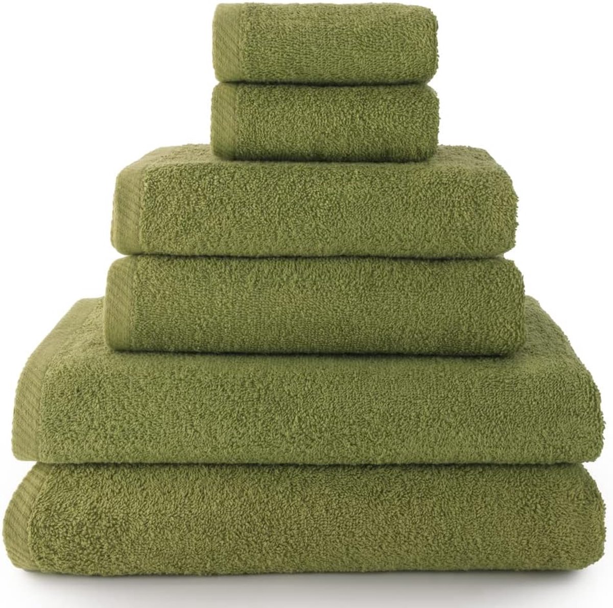 Towel Set van 2 handdoeken, 2 badhanddoeken en 2 bidetten, 100% katoen, 400 g/m²