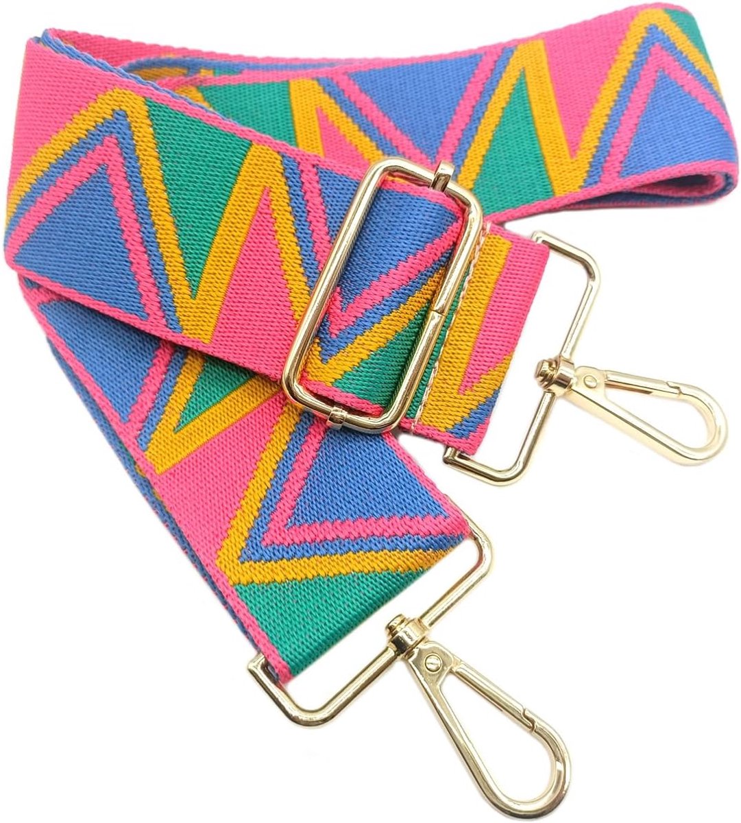vervangende schouderriem, verstelbaar, 5 cm, roze, blauw, geel, handtasriem, vervanging, 80-130 cm, universele reserveriem met gouden gesp, voor dames, handtas, schoudertas, 901