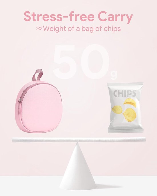 Hoesjes Over Ear Soft voor JBL/Soundcore/Sony/Bose/BERIBES, Draagbare Universele Hoofdtelefoonhoes, Eenvoudig Ontwerp in Contrasterende Kleuren (Roze) — afbeelding 4