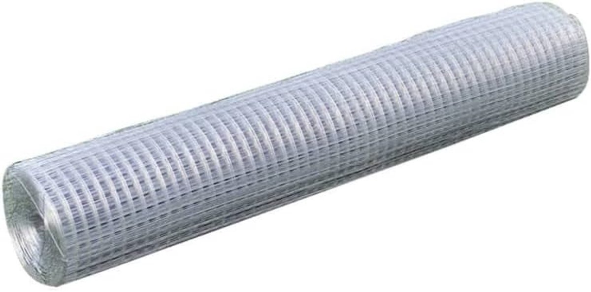 Lasdraadgaas 10x1 m zilver voor konijnenhok, volièredraad en omheining voor kleine dieren
