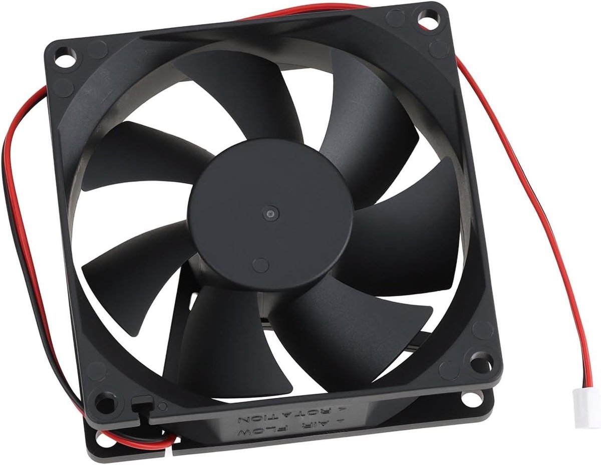 Case Fan 80x80x25mm - 12V - 2-Pin Connector - Vervangingsventilator - Geschikt voor AD0812HS-A70GL