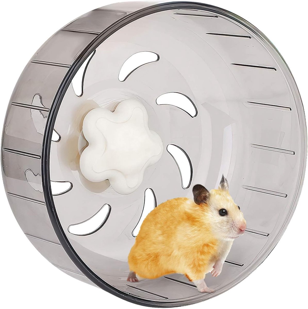 – stil loopwiel van 13 cm, mooi loopwiel voor hamsters, hamsters, gerbils, muizen en andere kleine huisdieren