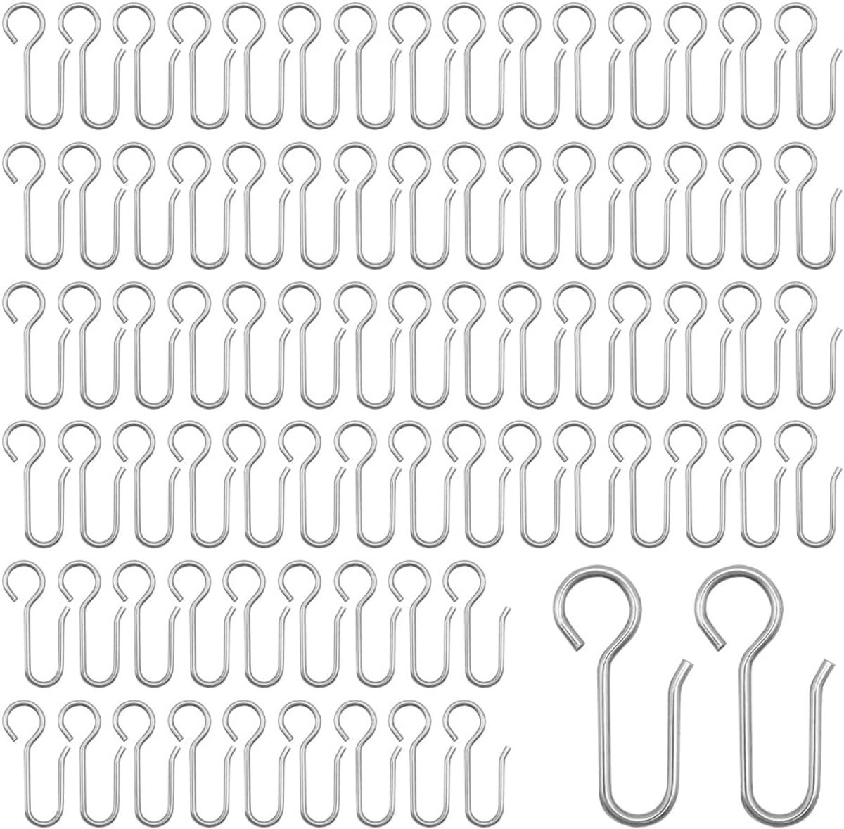Metaal gordijnhaken set van 80 stuks, ideaal voor het ophangen van douchegordijnen en raambekleding