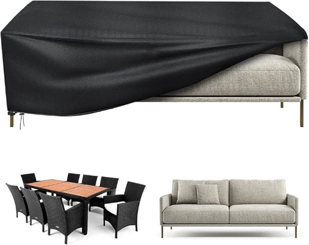 Livatto Tuinmeubelhoes 170x95x71 cm – Waterdichte Beschermhoes met UV-coating en Windvaste Gespen