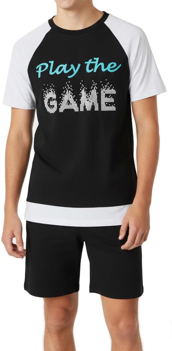 Jongenspyjama, zachte single jersey van 100% katoen en met broek in bermuda-vorm