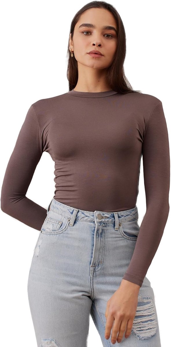 Bodyshirts met lange mouwen voor dames, bescheiden voering voor moslimvrouwen