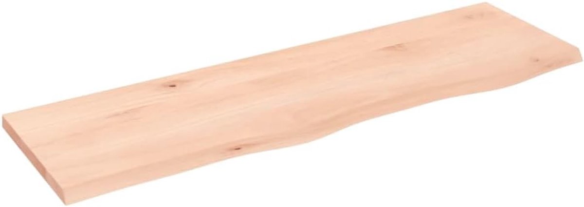 Boekenkast, zwevend, wandrek, kleine planken, wandrek, 100 x 30 x 2 cm, massief hout, eiken, onbehandeld, voor woonkamer, badkamer, keuken, kantoor