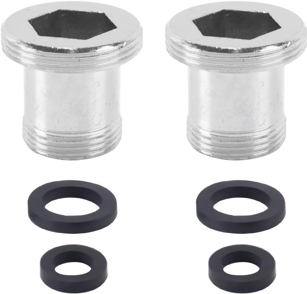 2 stuks M18 naar M22 kraanadapter, schroefdraadadapter voor M18 en M22 buitendraad, geschikt voor keukenkranen, waterbesparend, waterreiniger, slangaansluitingen