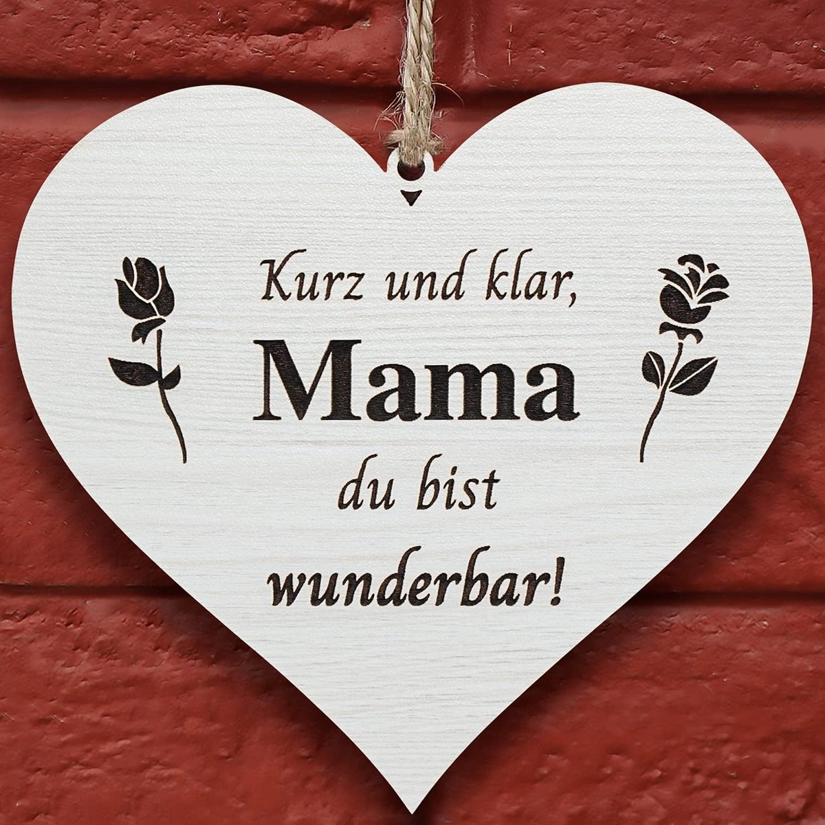decoratief hartcadeau voor mama, moeder, ouders, Moederdag, verjaardag, Kerstmis, metalen borden, retro vintage met spreuk, cadeau-idee verjaardagscadeau