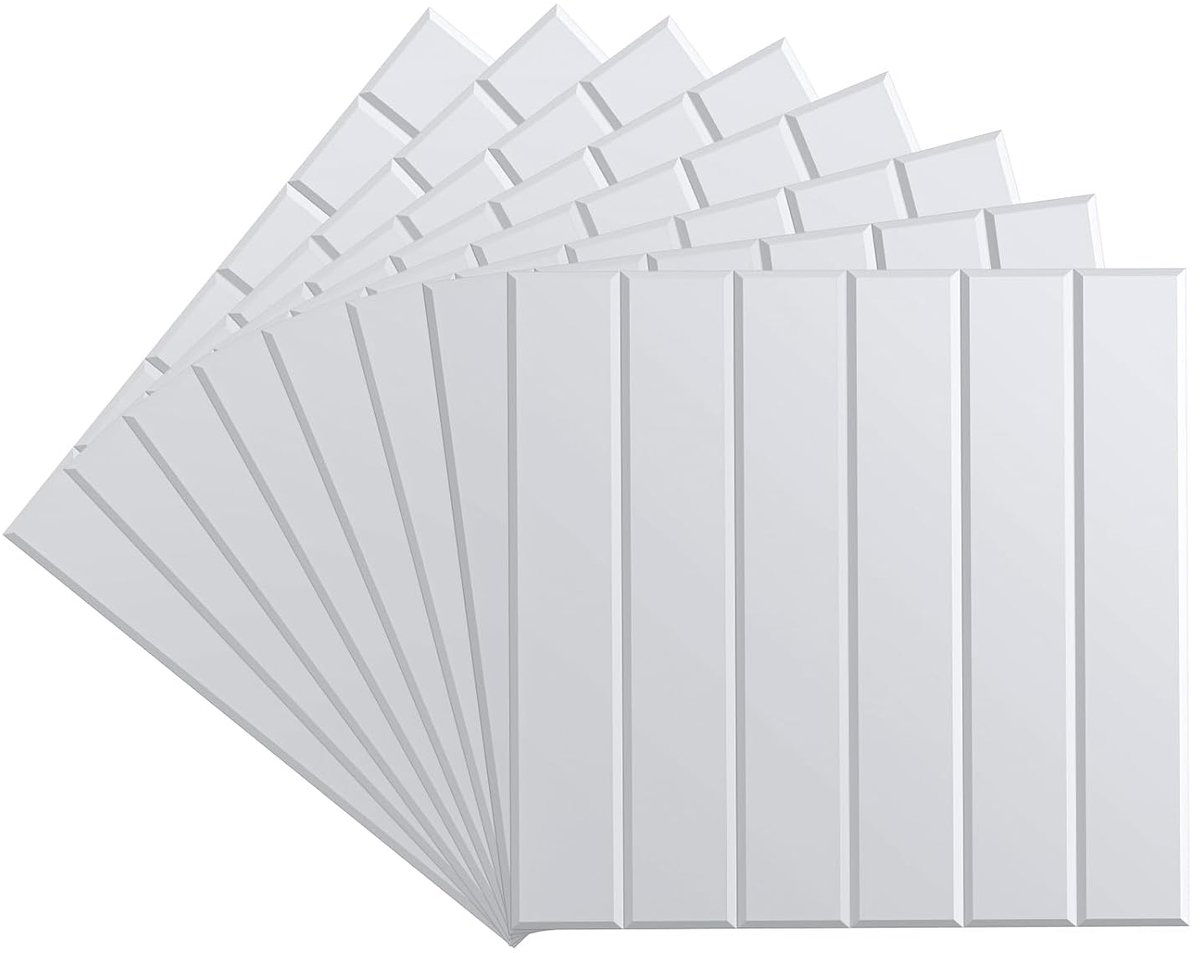 Set van 8 afdekstrips, 3 modules voor schakelpaneel, DIN-railafdekking met klikbevestiging, afdekplaten voor DIN-rail, stofdicht, flexibel uitbreidbaar