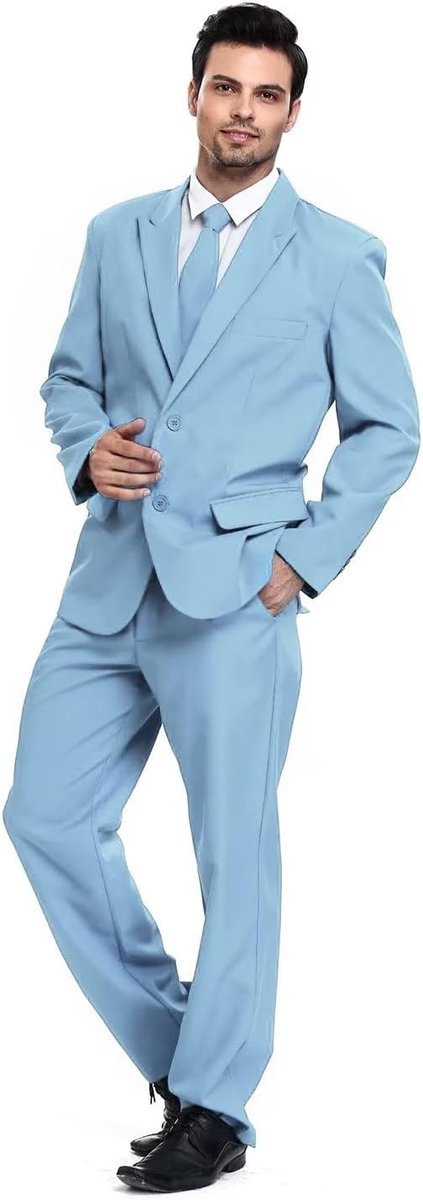 Herenkostuum voor feestjes, Kerstmis, normale pasvorm, feestkostuums, Kamaieu inclusief broek en stropdas