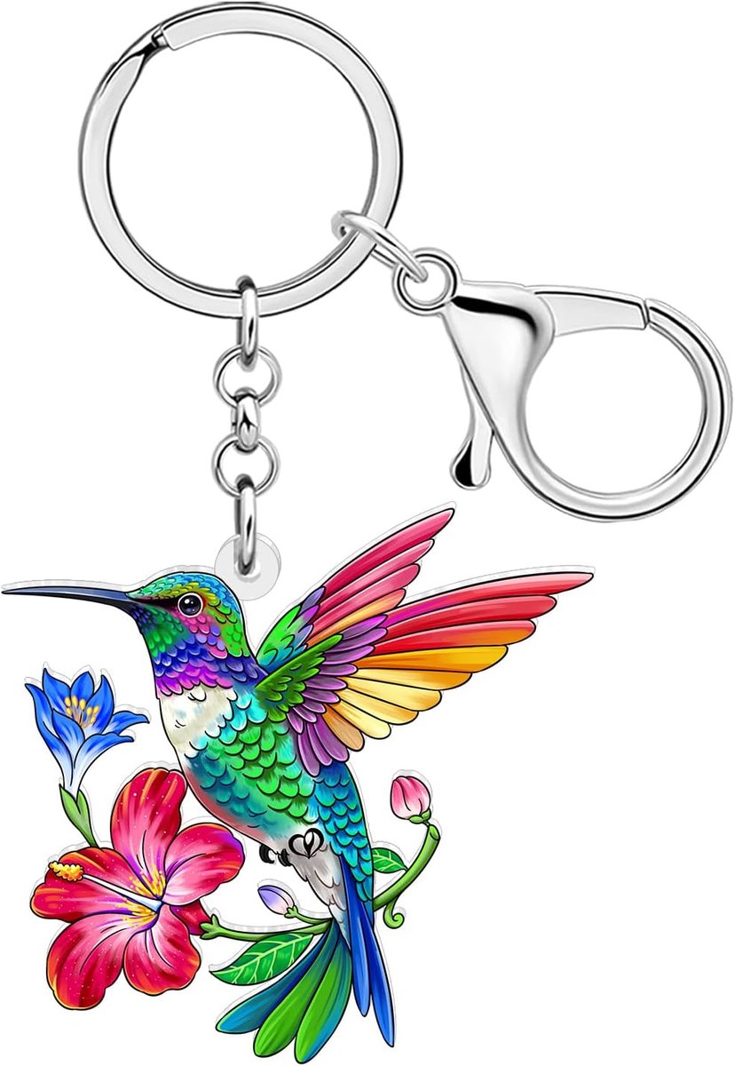 Leuke Kolibrie Vogel Sleutelhanger Kolibrie Geschenken Voor Vrouwen Meisjes Vogel Liefhebbers Rugzak Tas Charm Accessoires