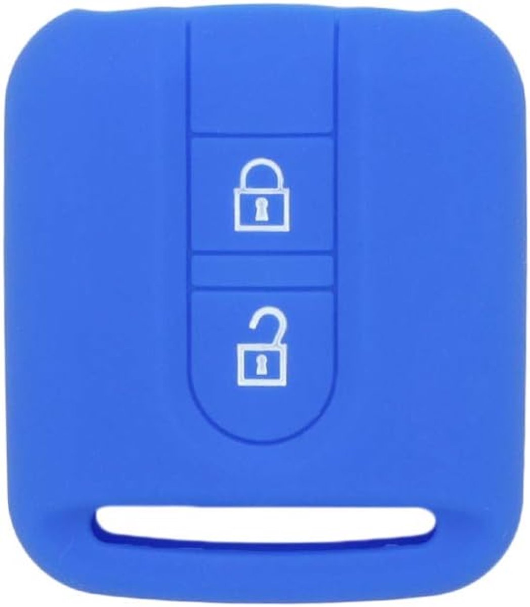 Cover Protector Case Skin Jacket geschikt voor NISSAN 2 Button Remote Key Fob CV9502 Blauw